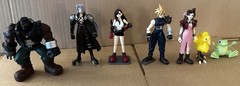 Bandai 1997 Final Fantasy 7 Action Figure Set Cloud, Sephiroth, Tifa, Aerith VGC