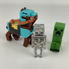 Minecraft Video Game Character 4″ Figure 9pc Lot Steve Blaze Armored Horse