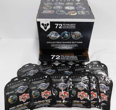 Destiny Collectible Shaped Buttons Series 1 Display Box and 10 Blind Bags Pins