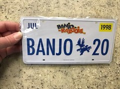 Banjo Kazooie Loot Crate Exclusive 2018 License Plate Metal Plaque w/ Stand 8×4″