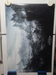 Skyrim Elder Scrolls 5 Promo Double Sided Poster Size 33″ X 22″ Gamestop Rare