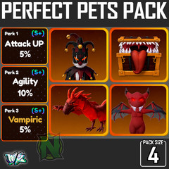 Roblox World Zero WZ – 4 PETS – ATT/AGI/VAMP – Clown/Mimic/Gargoyle/Phoenix