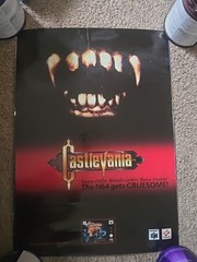 N64 PAL Castlevania Promotional Store Display Poster Nintendo Konami Promo