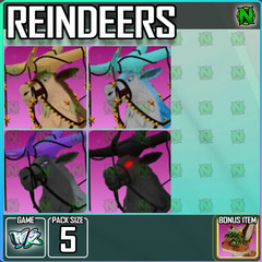 Roblox World Zero WZ – 5 PACK – MOUNTS – REINDEERS + FREE: REINDEER