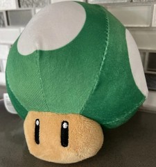 Super Mario 1UP Green Mushroom Plush Official Nintendo Licensed / 6″ / BRAND NEW