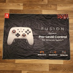 PowerA Fusion Pro Controller GameStop Fabric Promotional Poster 33 x 48 Inches