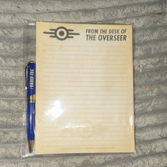 Bethesda Fallout Vault-Tec Overseer Notepad & Pen Set with Lined Pages