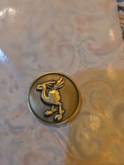 Chocobo and Airship Fan Made one Gil coin from the world of Final Fantasy