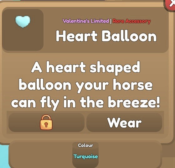 Wild Horse Islands Heart Balloon Accessory | Please Read Description