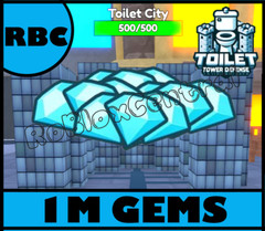 GEMS TTD | 100k – 250k – 500k – 1m | Toilet Tower Defense | DISCOUNTED & FAST!