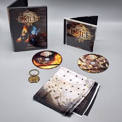 Path of Exile Early Supporter OST CD, PHyiscal Installer DVD, Keychain + MAP