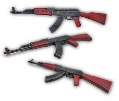 39.5” AK-47 Assault Rifle Replica foam Gun Cosplay Costume Prop Collectible