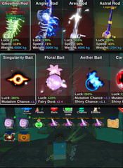 [FISH IT!] Ghostfinn Rod + 15M COINS + Singularity Bait + LVL 1112+ Random Skins