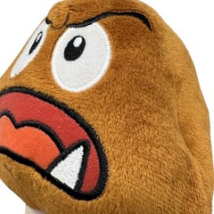 Super Mario Goomba Mushroom Plush Open Mouth Running World Of Nintendo 6 Inch
