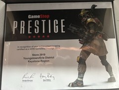 GameStop Prestige Certificate (Very Rare)