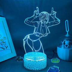 Game the King of Fighters Angel 3D LED Neon Night Lights Birthday Gift for Frien