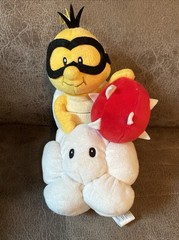 Super Mario Lakitu All Star Collection Plush Holding Spiny Shell Cloud 2015