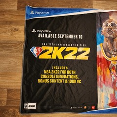 NBA 2k22 GameStop Fabric Promotional Poster 33 x 48 Inches