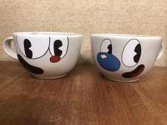 Cuphead And Mugman Collectible Mugs – No Ceramic Straws – Read Details –