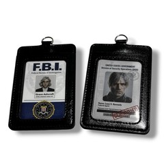 Resident Evil Requiem Leon & Grace Credentials in Badges w/ Lanyards Cosplay