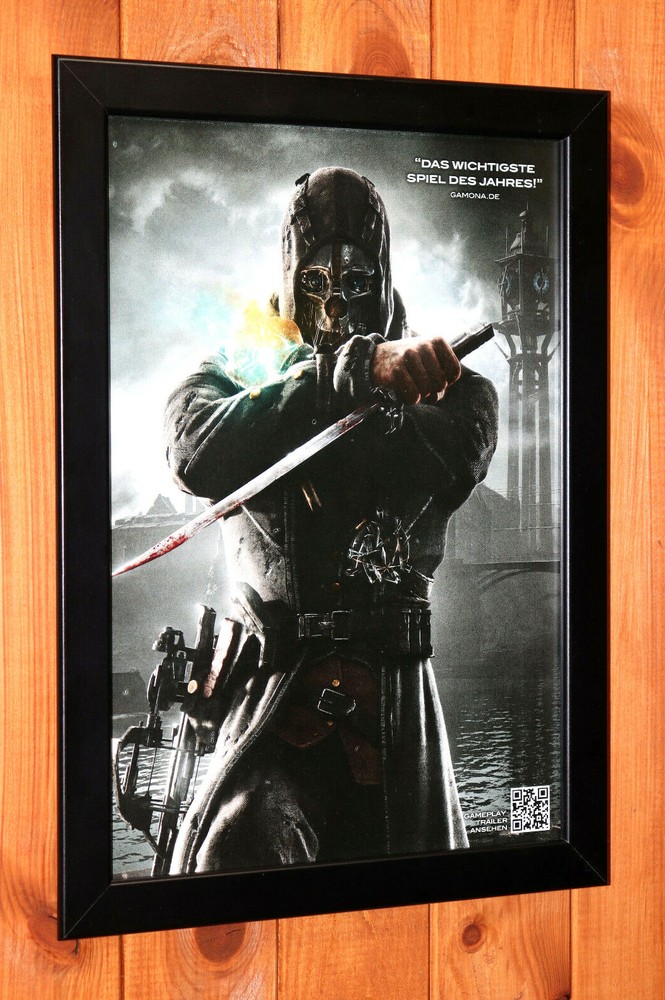 Dishonored Video Game PS3 Xbox 360 Rare mini Promo Poster / Ad Page Framed