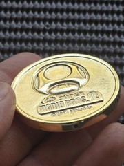 Nintendo New Super Mario Bros 2 Gold Coin Medal Brazil Preorder Bonus 3DS NES