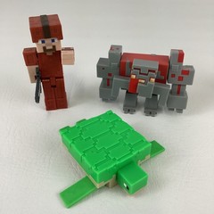 Minecraft Video Game Character 4″ Figure 9pc Lot Steve Blaze Armored Horse