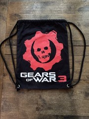 Gears of War 3 Cinch Sack Backpack Retro Video Game 2011