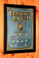 2000 Baldur’s Gate II 2 Shadows of Amn Old Promo Small Poster / Ad Page Framed.