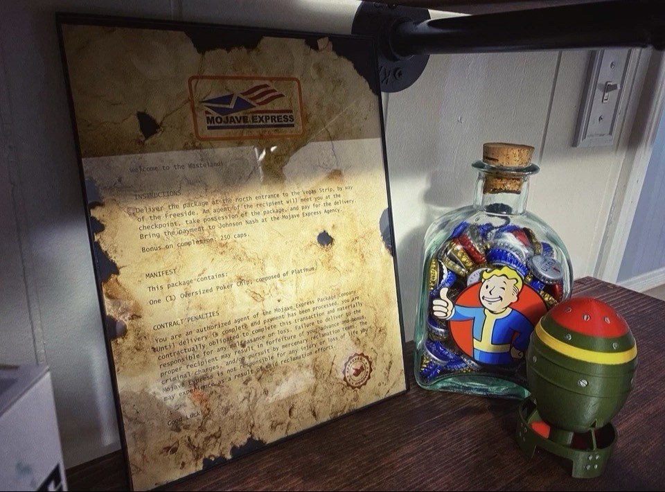 Fallout New Vegas Courier Letter (Distressed/No Frame)