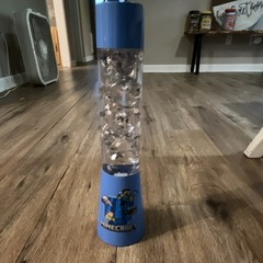Minecraft Steve Light-Up Lamp Blue Glitter Swirl Bubble Tube
