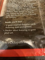 Nintendo Octopath Traveler Character Card Set 8 Cards + Sticker Sheet