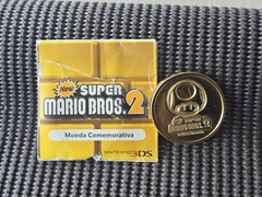 Nintendo New Super Mario Bros 2 Gold Coin Medal Brazil Preorder Bonus 3DS NES