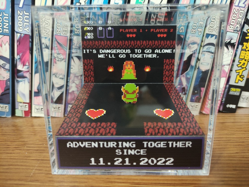 The Legend of Zelda Anniversary, CUSTOMIZABLE Handmade Diorama-Retro Cube-Fanart
