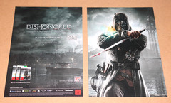 Dishonored PS3 Xbox 360 Old Ad Poster Small Advertising 2 page Poster