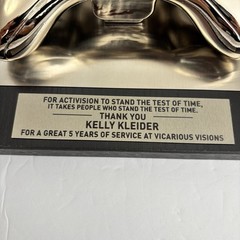 Activision Employee 5 Year Award Video Game Xbox 360 Controller Plaque Gold