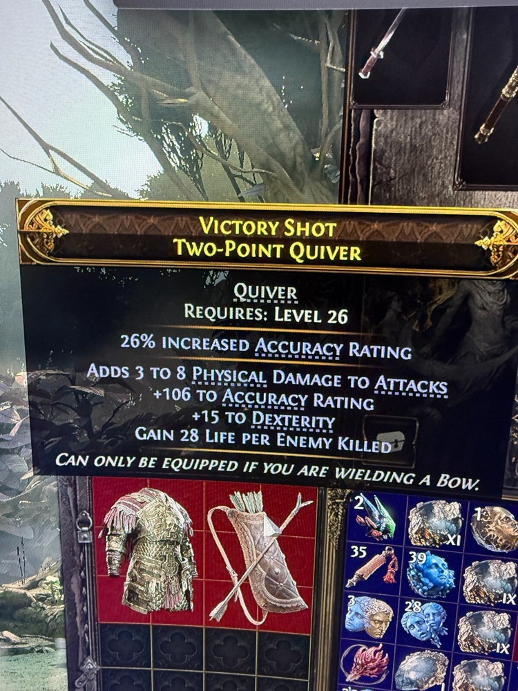 Path of Exile 2 POE2 Early Access SC Quiver level 26
