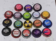 Weathered Fallout Nuka Cola Bottle Caps Bundle Of 18 *Unofficial, Handmade*