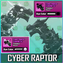Roblox World Zero WZ – #000000 + #FFFFFF – CYBER RAPTOR