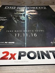 Dishonored 2 GameStop Display Promo Sign Poster