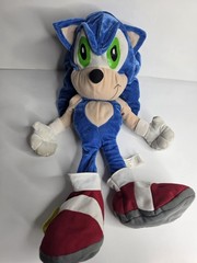 Toy Network Sonic the Hedgehog Plush Doll Stuffed Toy Blue Red Shoes 2008