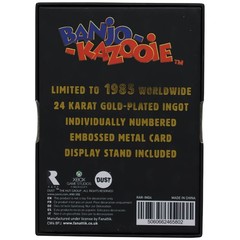 Banjo Kazooie 24k Gold Plated Ingot The Rare Collection (Only 1,985 Made)