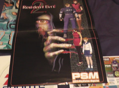 resident evil 2 psm playstation magazine 2 posters ps1 memory card lid stickers