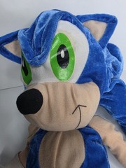 Toy Network Sonic the Hedgehog Plush Doll Stuffed Toy Blue Red Shoes 2008