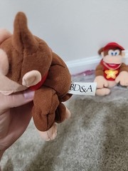 Donkey Kong DK and Diddy Plush Vintage Nintendo Stuffed Animals Beanbags BD&A