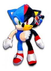 Mexico Half Shadow Half Sonic Plush 15” Sonic The Hedgehog Mexican Bootleg Toy