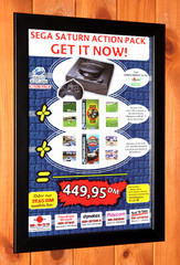 Sega Worldwide Soccer 97 Rally Championship Sega Saturn Small Poster / Ad Framed