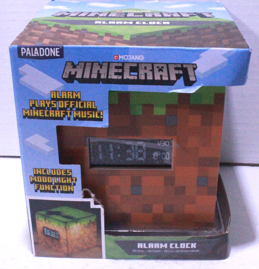 Minecraft Digital Alarm Clock New Paladone Mojang Official Music NEW