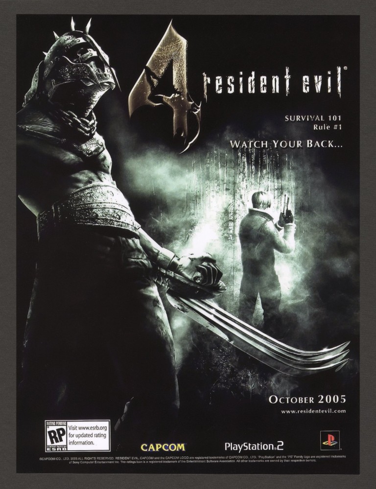 Resident Evil 4 PS2 Playstation 2 PC 13″ X 18″ Game Print Ad/Poster Promo Art