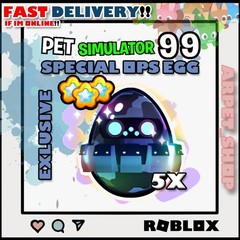 5 ~ 50X Exclusive Special Ops Egg | PET SIMULATOR 99 – PS99 – | Virtual Items